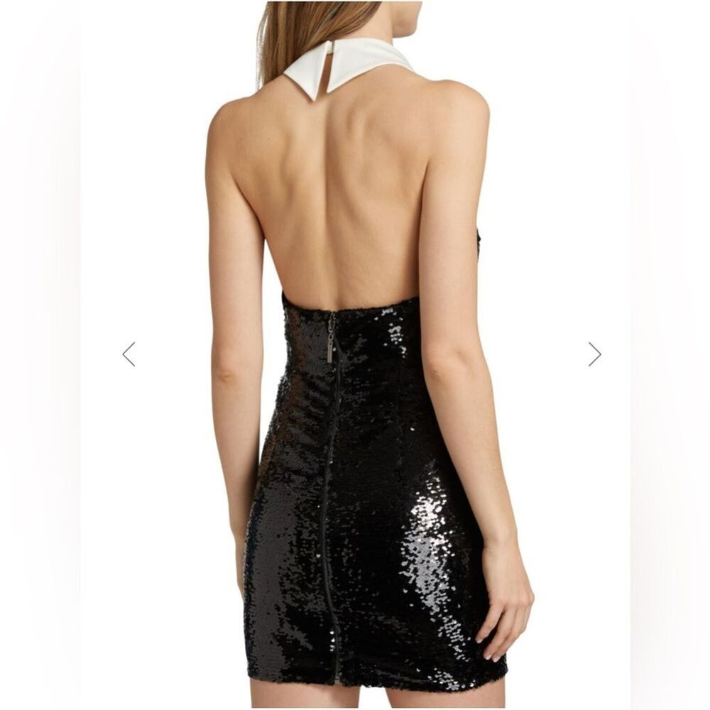 NWOT BRONX AND BANCO Wednesday Sequin Halterneck Mini Dress - Picture 6 of 16